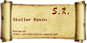 Stoller Kevin névjegykártya